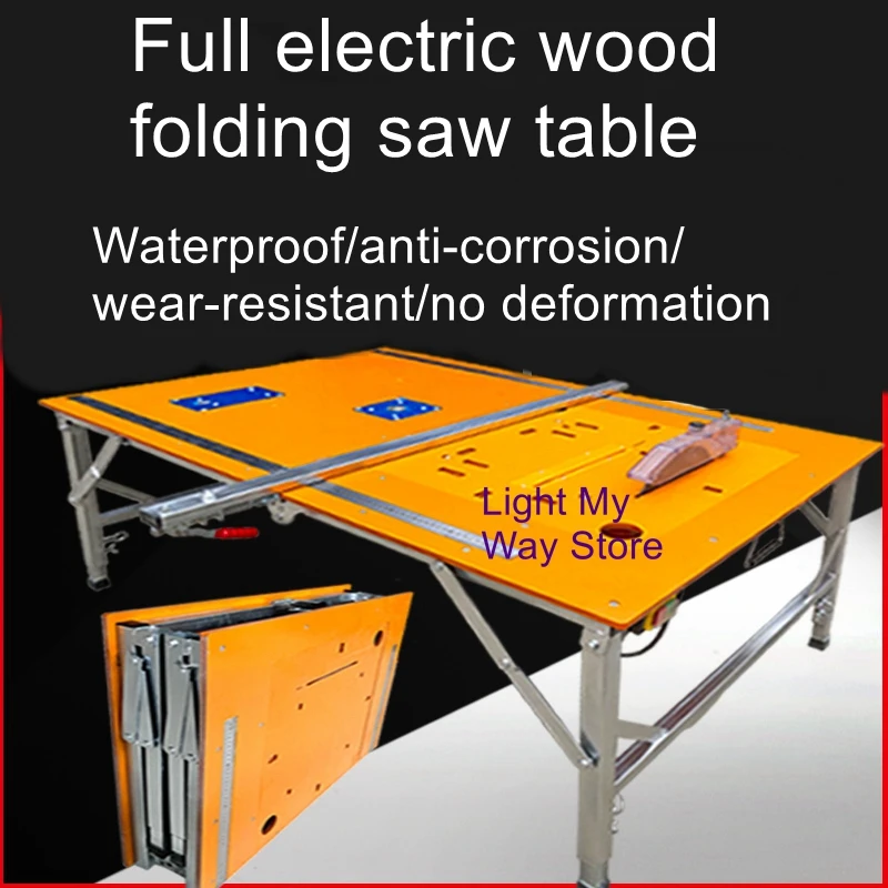 

Multifunctional operating table lifting workbench small renovation inverted push table saw portable folding saw table