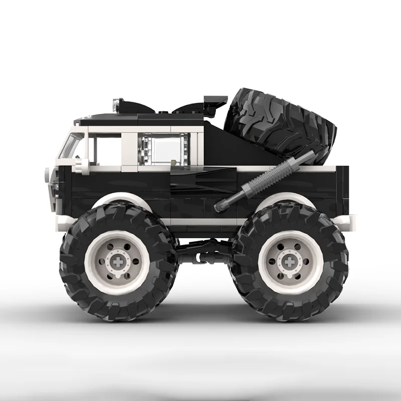 252 PCS MOC Customize Creative Black Monster Truck Modular Building Blocks Model Educational Assembly Toy For Boys Christma Gift