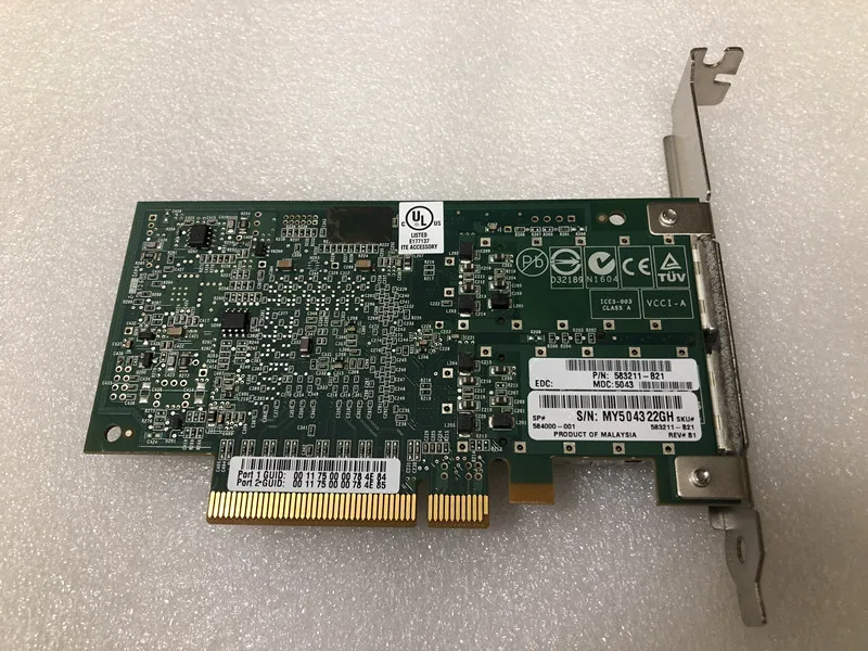 QLogic 583211-B21 4X QDR InfiniBand PCI-E G2 D-P QLE7342 HCA 584000-001