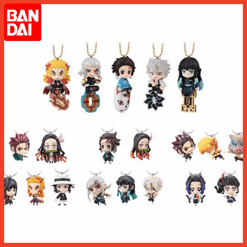 Bandai Demon Slayer Toy Action Figure Kamado Nezuko Pendant Tanjirou Tomioka Giyuu engoku Kyoujurou model Q-version Figure  toys