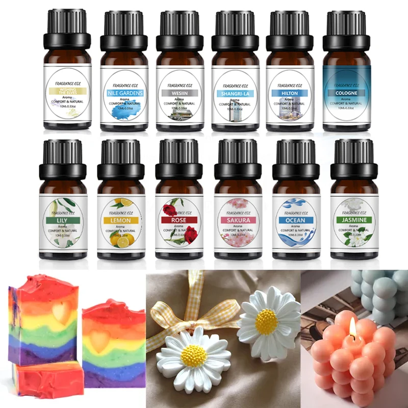 10 ml ätherisches Öl Bio-Pflanze 33 GESCHMACK DIY Aromatherapie Gips Kerze Seife Herstellung Aroma Duftöl für Diffusor Schlaf