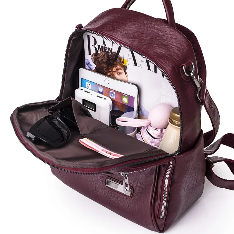 Zaino da donna 3 in 1 alla moda Borsa a tracolla Bagpack Academy Bookpack Zaino da donna stile preppy Zaino da viaggio classico grande