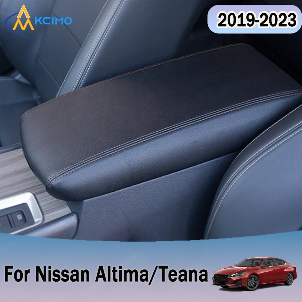 

For Nissan Altima/Teana 2019 2020 2021 2022 2023 Auto Central Control Armrest Box Cover Faux Leather Pad Anti-Scratch