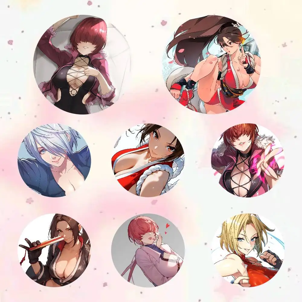 GAME The King Of Fighters Anime Photo Brooches Creative Round Badge Gifts Pins
