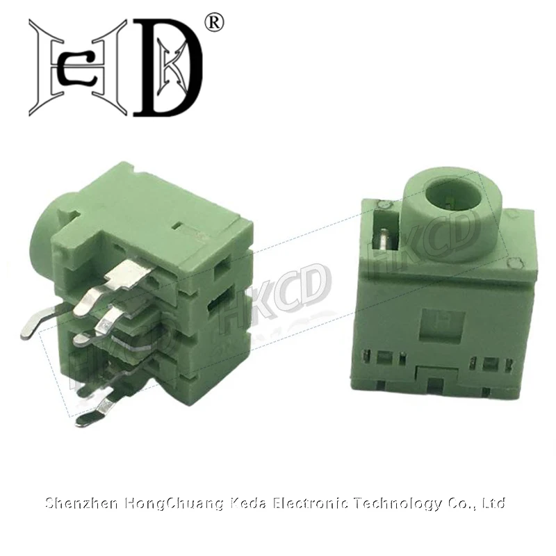 5Pcs 3.5mm 0357-5P Female Audio Connector PJ317 5Pin DIP Headphone Jack Socket PJ-317 pink green blue black