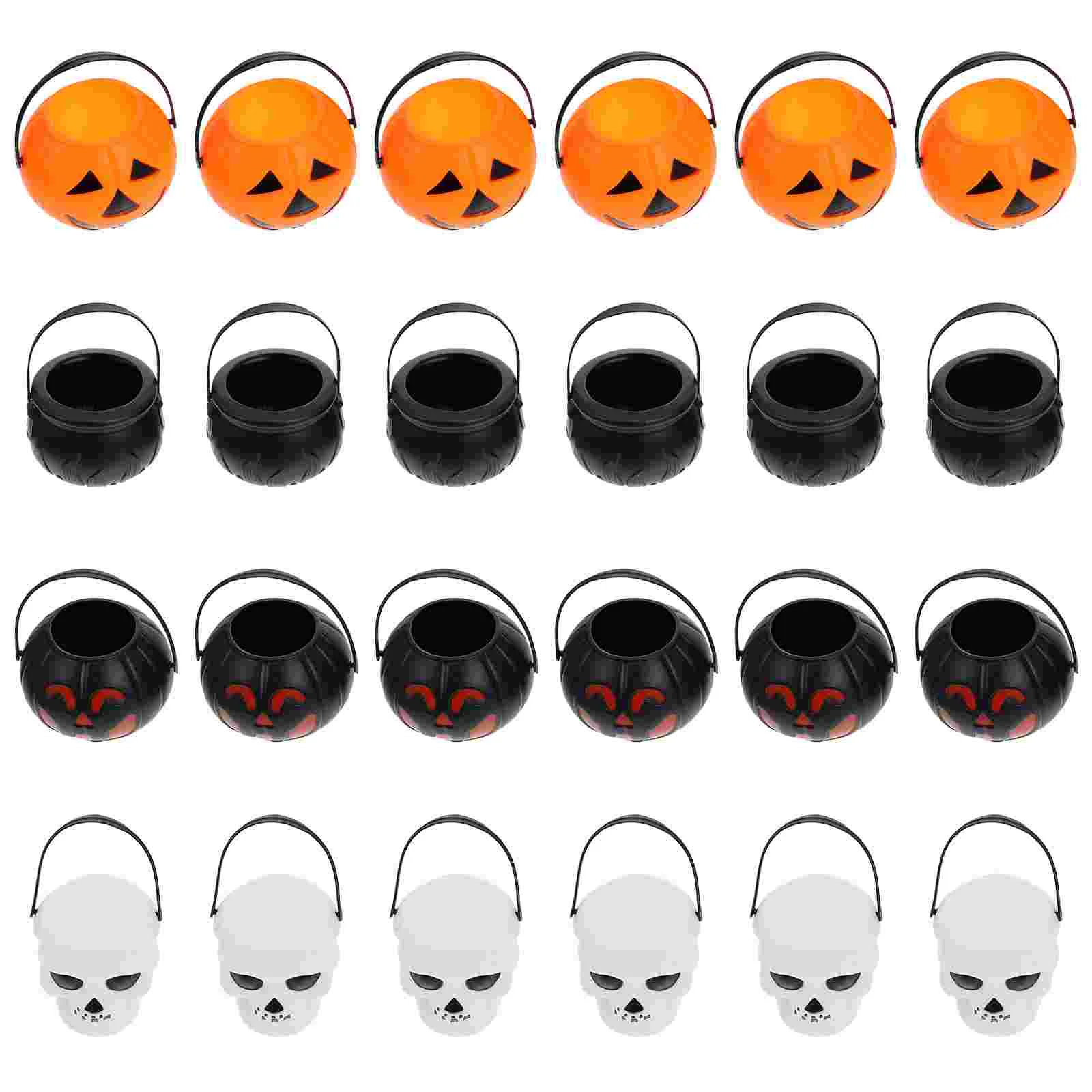 24 шт. одежда мини Хэллоуин конфеты ведро для влюбленных костюмы маска Хэллоуин пластиковое украшение Prop