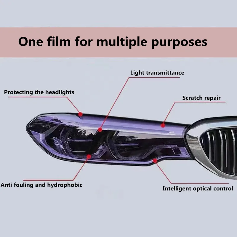 Intelligente Lichtsteuerung Automotive TPU Photochromatische Scheinwerferfolie Fahrzeug-Scheinwerfer-Modifikationsfolie – Detail 3