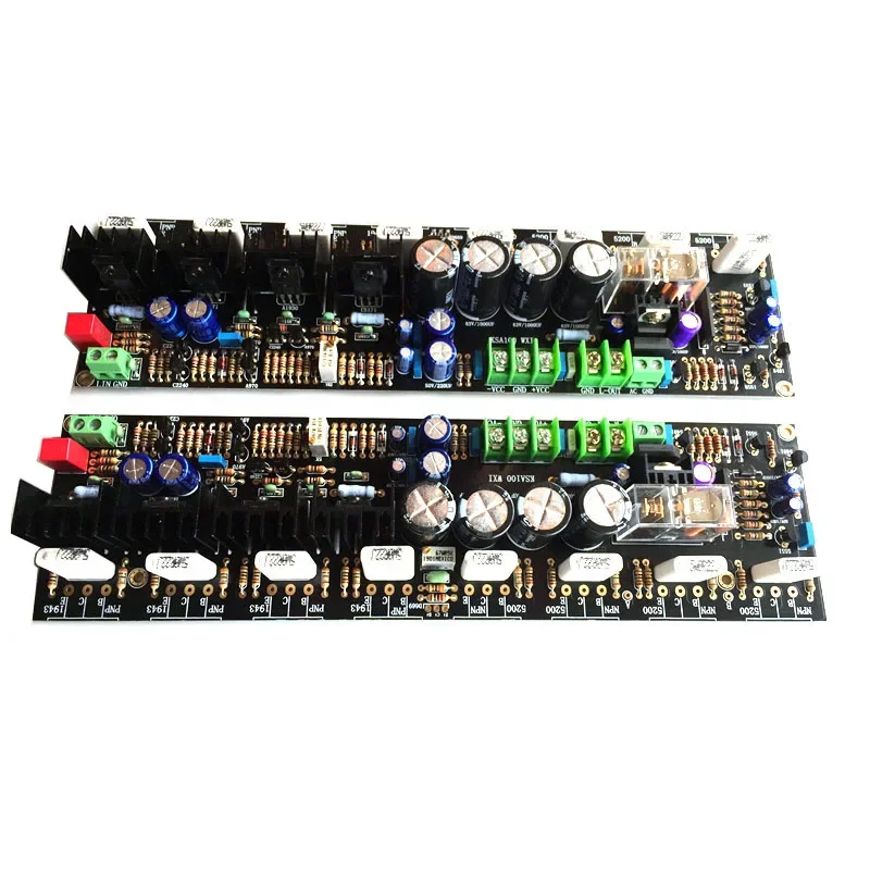 300w*2 KrellL Ksa100 Power Amplifier Board High Power Transistor Symmetrical Design HIFI Amplifier Audio with Speaker Protection