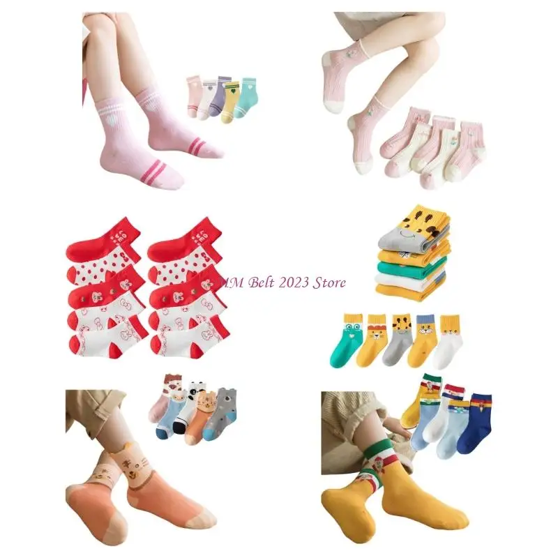 49me 5 أزواج أطفال بويز فتيات الجوارب الجوارب الرياضية الرياضية الرياضية الجوارب القطن #5