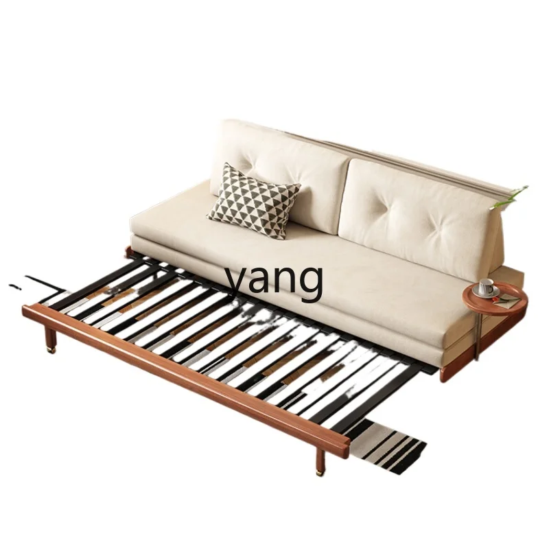 CX Retro Style Foldable Dual-Use Sofa Bed Small Apartment Living Room Retractable Multi-Functional Pull-out