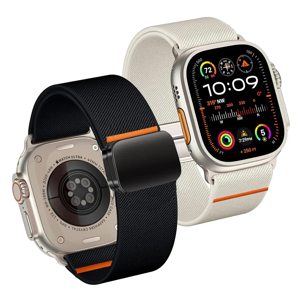 Correa deportiva magnética para Apple Watch Band 49mm 45mm 46mm 44mm 42 41 40mm pulsera de nailon Correa IWatch Ultra3 11 10 9 8 7 6 5 SE