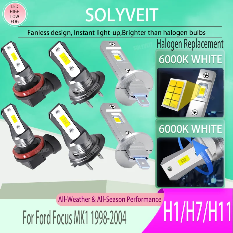 

High power Lumens with a swift H1/H7/H11 replacement High Low Fog Kit FOR Ford Focus MK1 1998 1999 2000 2001 2002 2003 2004