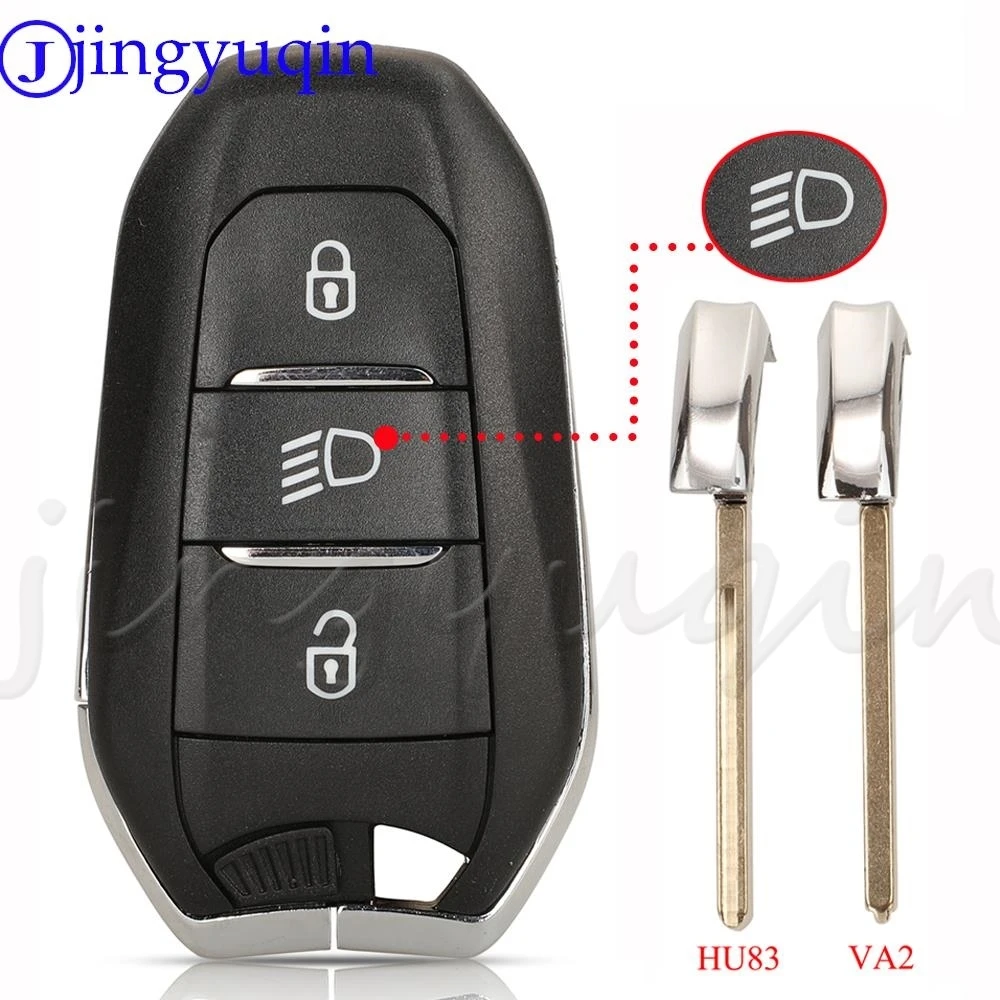 

Jingyuqin 3 кнопки дистанционного ключа автомобиля чехол-брелок для Peugeot 308 408 508 2008 3008 4008 5008 Citroen C4 C4L C6 C3-XR