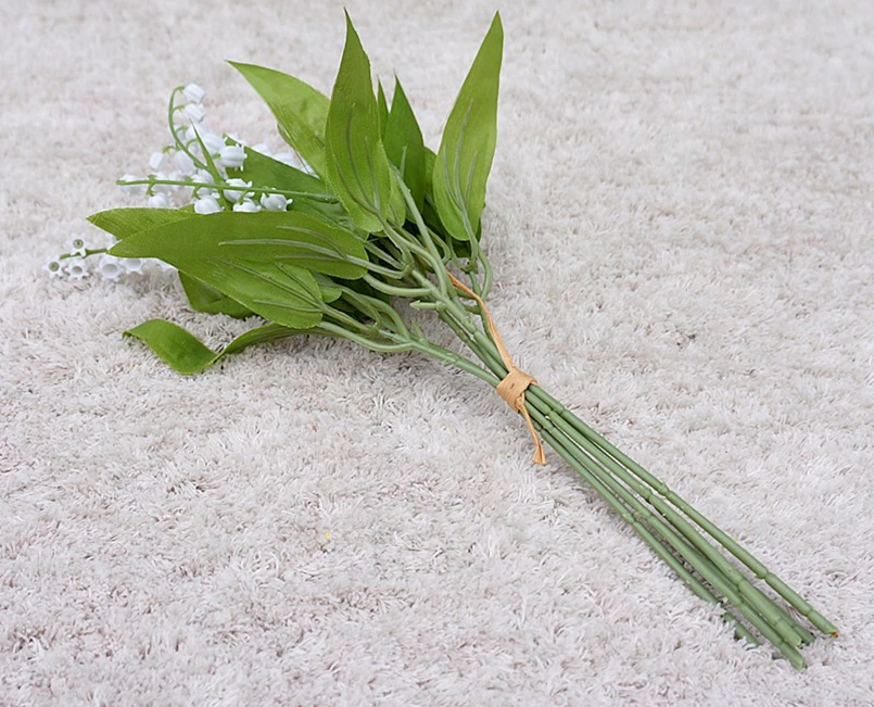 6 Stück weiße Kunstblumen, künstliche Plastikblumen, handgefertigt, für Heimdekoration, Wanddekoration, Hochzeit, Haushaltsprodukte, Outdoor-Requisiten – Detail 3