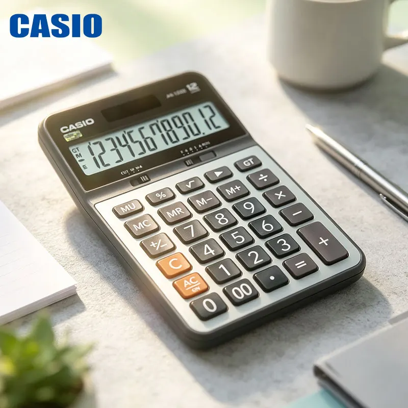 Casio AX-120B/DX-12B/DH-12/GX-14B/MH-12 Stylish business calculator body is not easy to slide store cashier business settlement