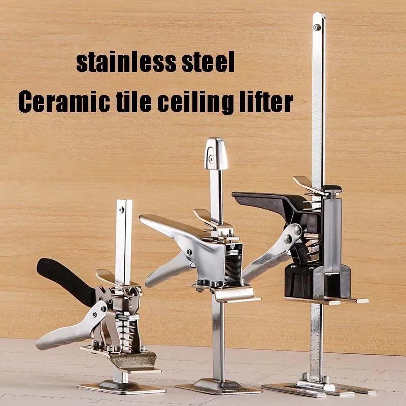 

Stainless Steel Tile Top Height Adjustable Lift Labor-Saving Hand Arm Jack Elevator Tool Positioning of High and Low Wall Tiles