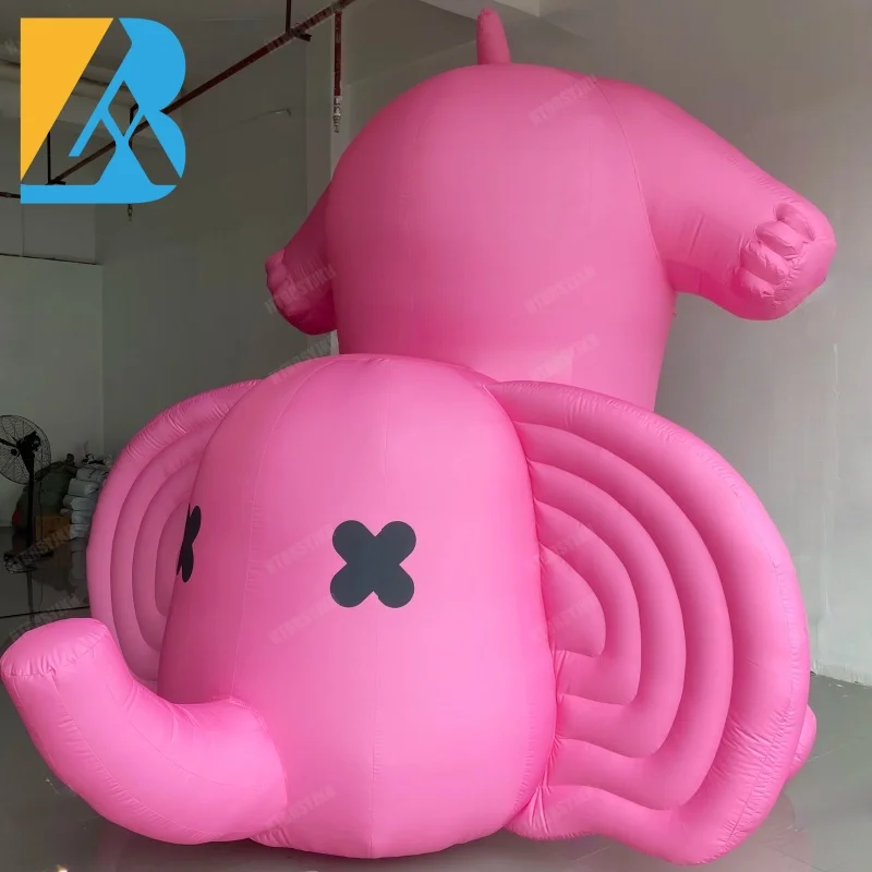 Customized Large Blow up Ornaments Giant Inflatable Elephant Cartoon for Spring Theme Birthday Party Toys