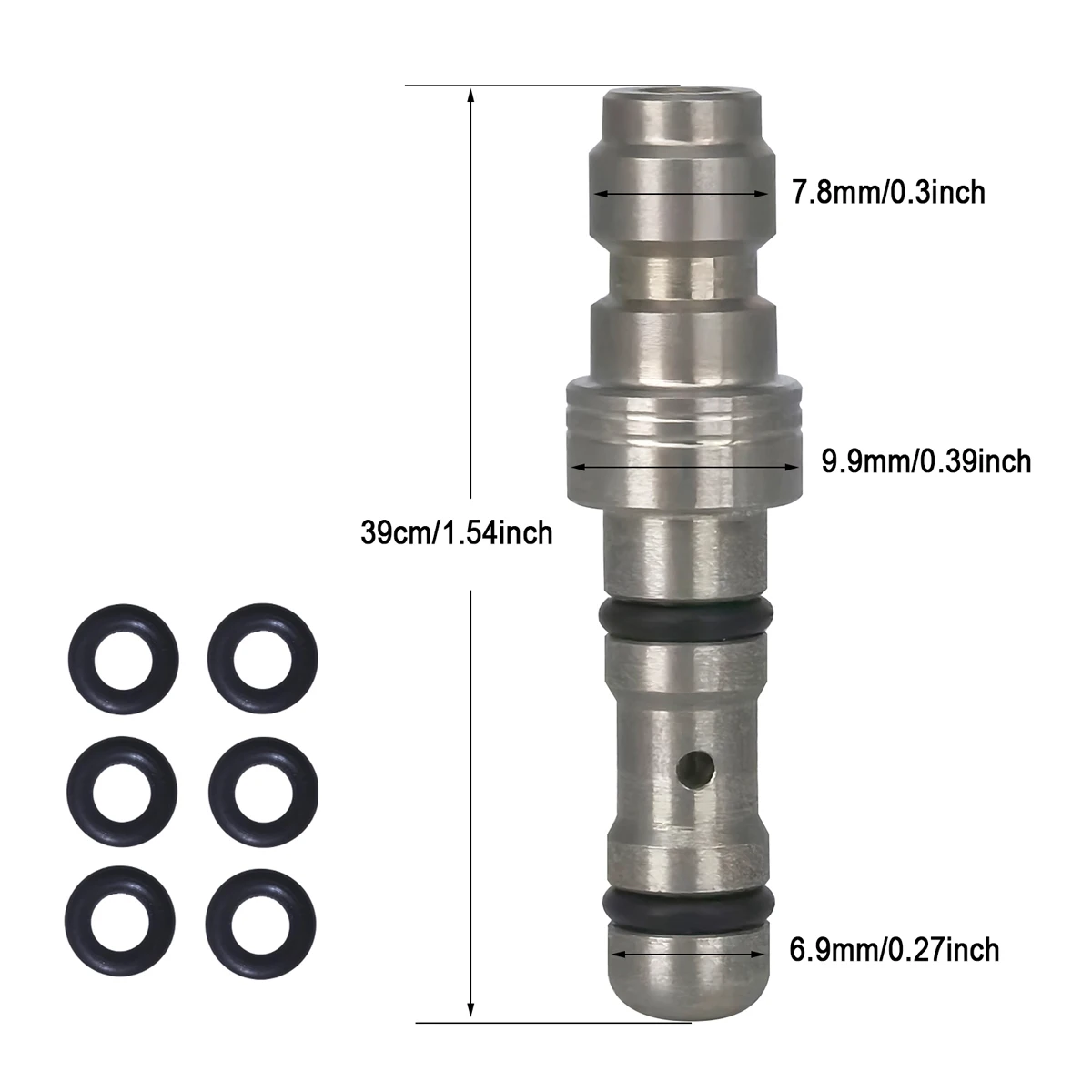 Stainless Steel Filling Probe Quick Charging Adapter Valve 8mm Fill Nipple or 1/8BSPP Thread for High Pressure Air