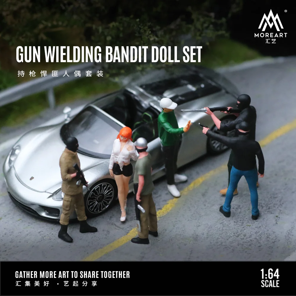 Lainnya seni 1:64 pistol wivel boneka Bandit Set tampilan & koleksi & Hadiah