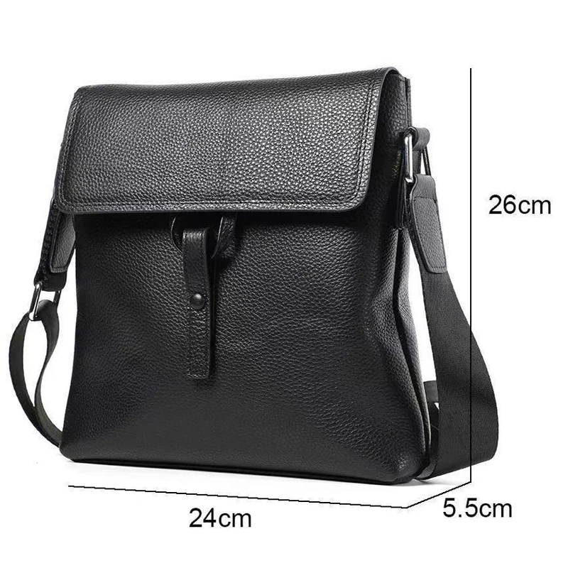 Trendy Crossbody Bag for Youth сумка 2026 New Men's Genuine Leather Single oulder Bag Busin Casual Vertical Cowhide Bag
