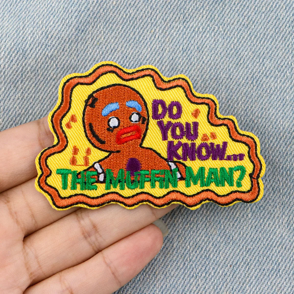 

Gingerbread Man Embroidery Patch Funny Quotes Iron On Patches For Clothing Thermoadhesive Patches On Clothes DIY Sew Badges