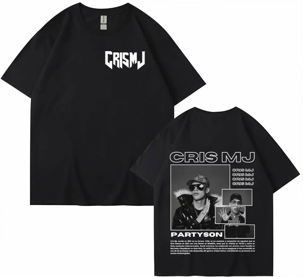 

Рэпер Cris Mj Tour 2025, футболки с товаром для мужчин и женщин, винтажная готическая футболка с круглым вырезом, топы, удобная футболка высокого качества, уличная одежда
