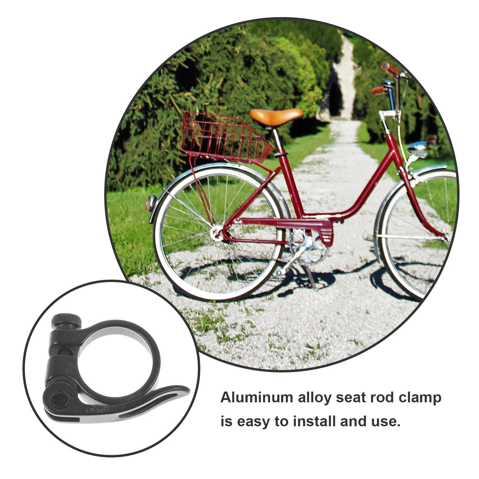

Quick Release Seat Post Clamp 27.2Mm Aluminum Alloy Bike Seatpost Fixator For Folding Road Bicycle Fine Tuning Screw