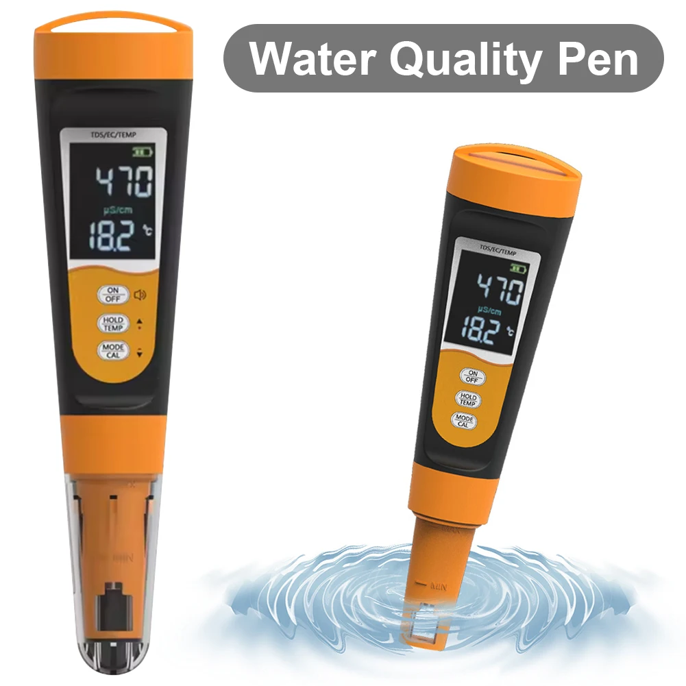 3-In-1 TDS Meter Digital Water Tester High Accuracy TDS EC & Temp Meter Water Quality Tester for Drinking Water Aquarium