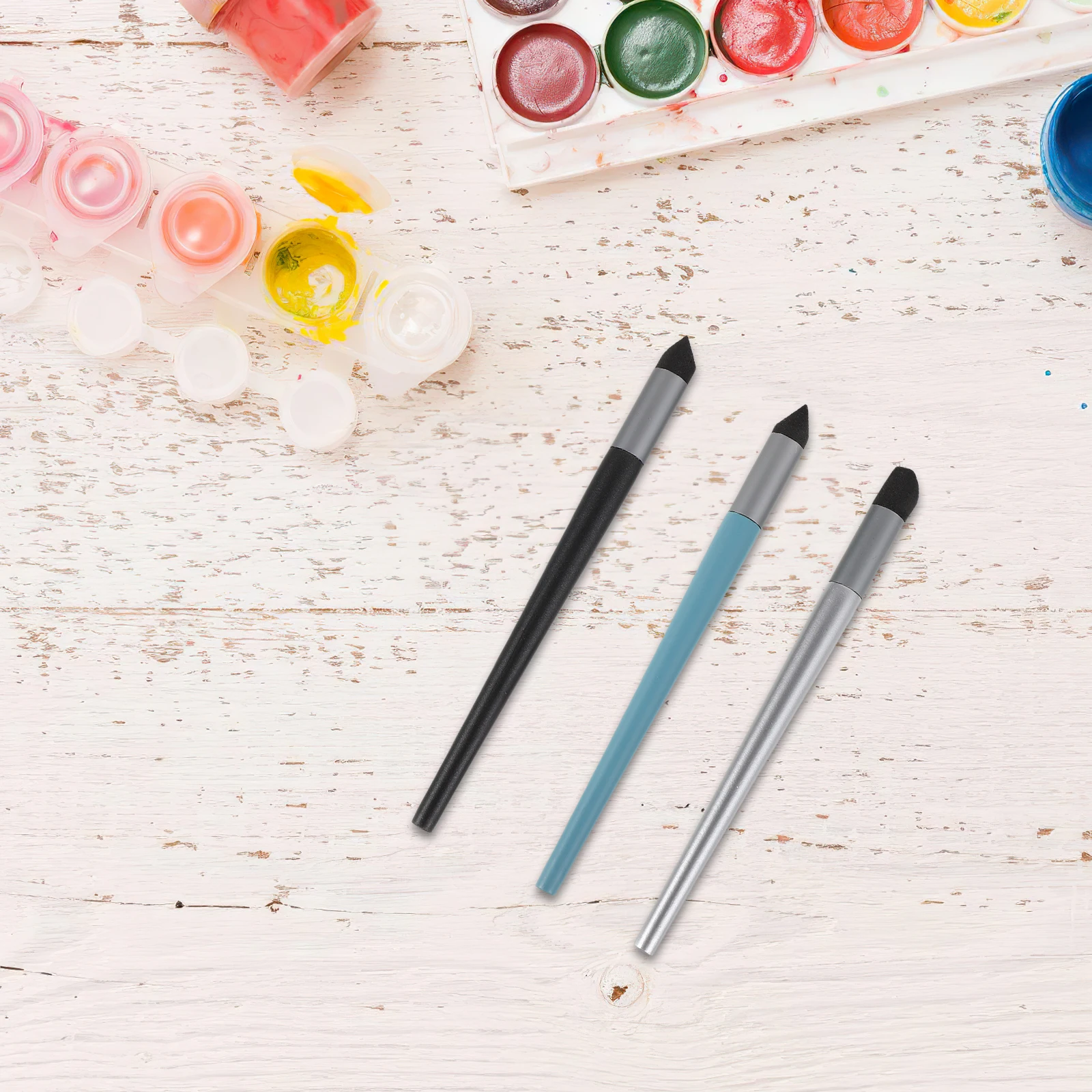 

6pcs Oil Pastel Rub Pen Blending Brushes Sponge Supplies Shading Tools Smudge Drawing Painting Portable Soft Transition