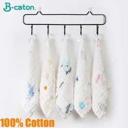 5PCS Baby Cotton Bath Towel 6-Layer Gauze Face Washcloth Squares Hand Wipe Newborn Bathing Feeding Kids Handkerchief