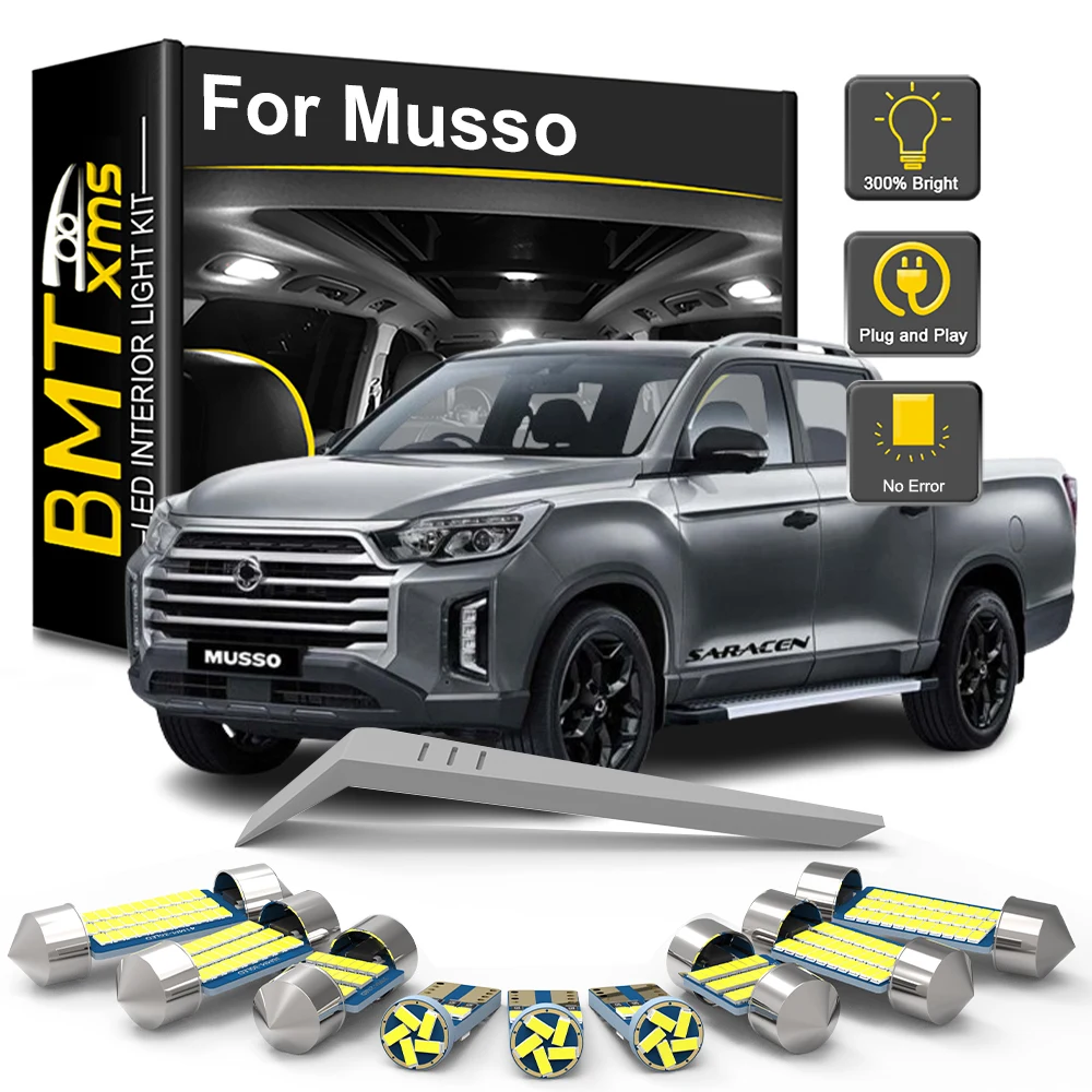 BMTxms Dla Ssangyong Musso Sports Grand 2012-2017 2018 2019 2020 2021 2022 Samochodowe oświetlenie wewnętrzne LED Zestaw żarówek Akcesoria samochodowe