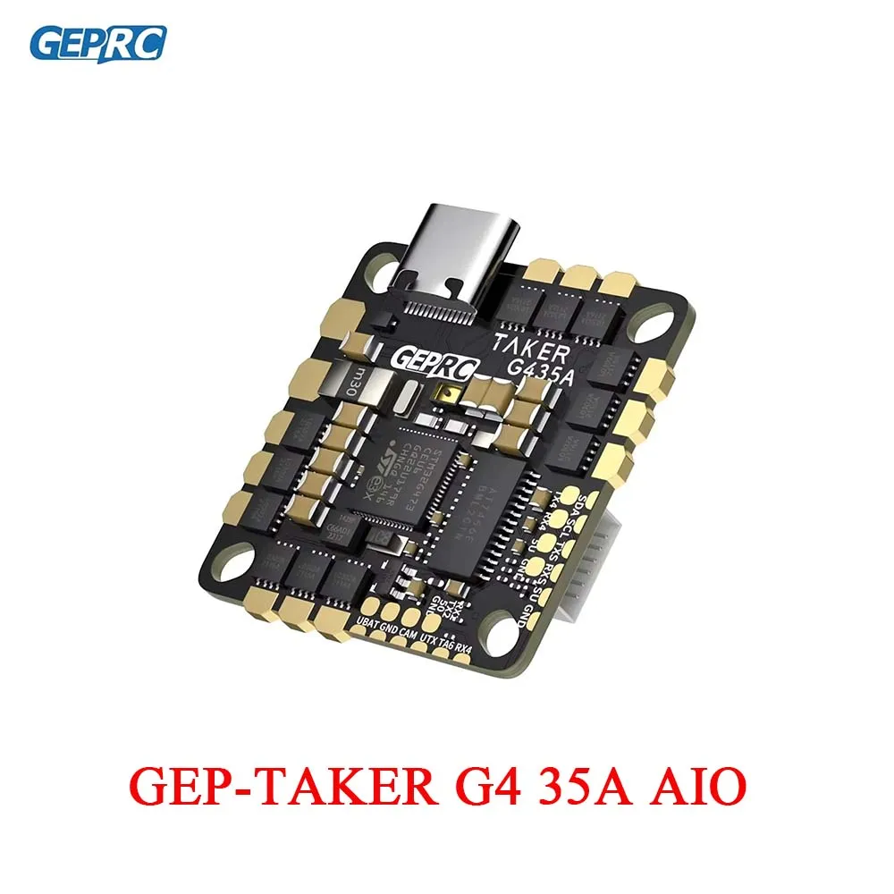 

GEPRC GEP-TAKER G4 35A AIO 170MHz G473 Main Control 2-4S Flight Control System Transmitter RC FPV Racing Drone