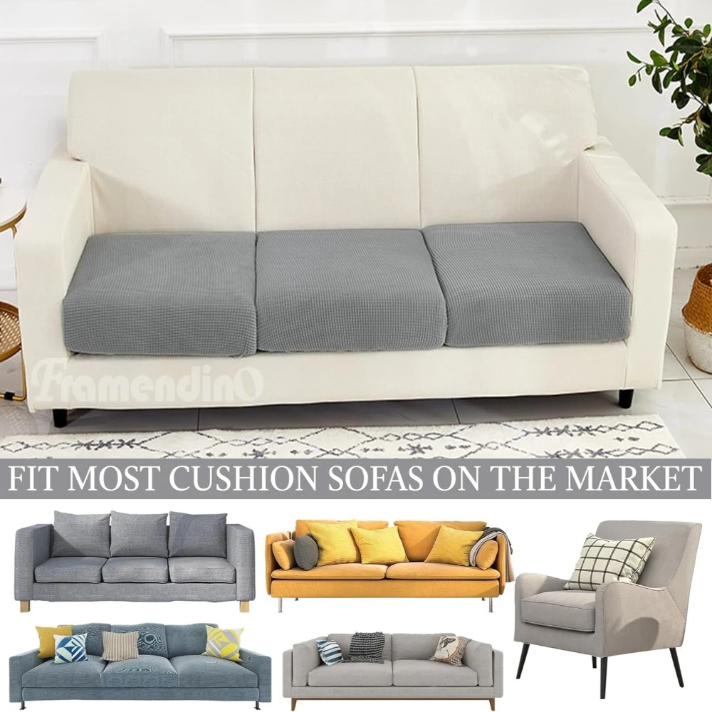 Jacquard Couch Cushion Covers Stretch Sofa Slipcover for Cushion Couch Dogs Pet L Shape Seater Replacement Furniture Protector