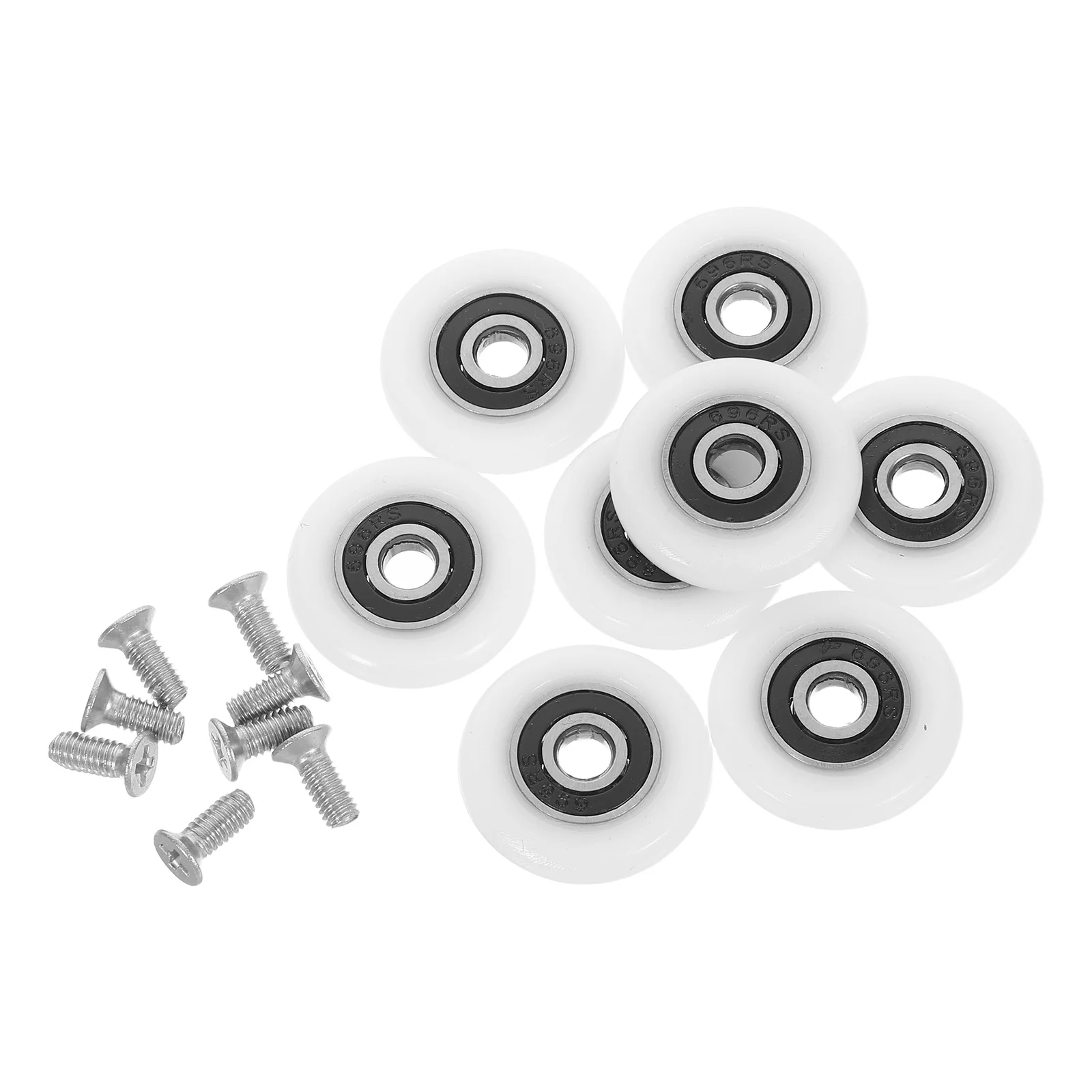 

8pcs Bathroom Sliding Roller Parts 25Mm Diameter Smooth Glide Shower Door Wheels Durable Replacement For Glass Door Hardware
