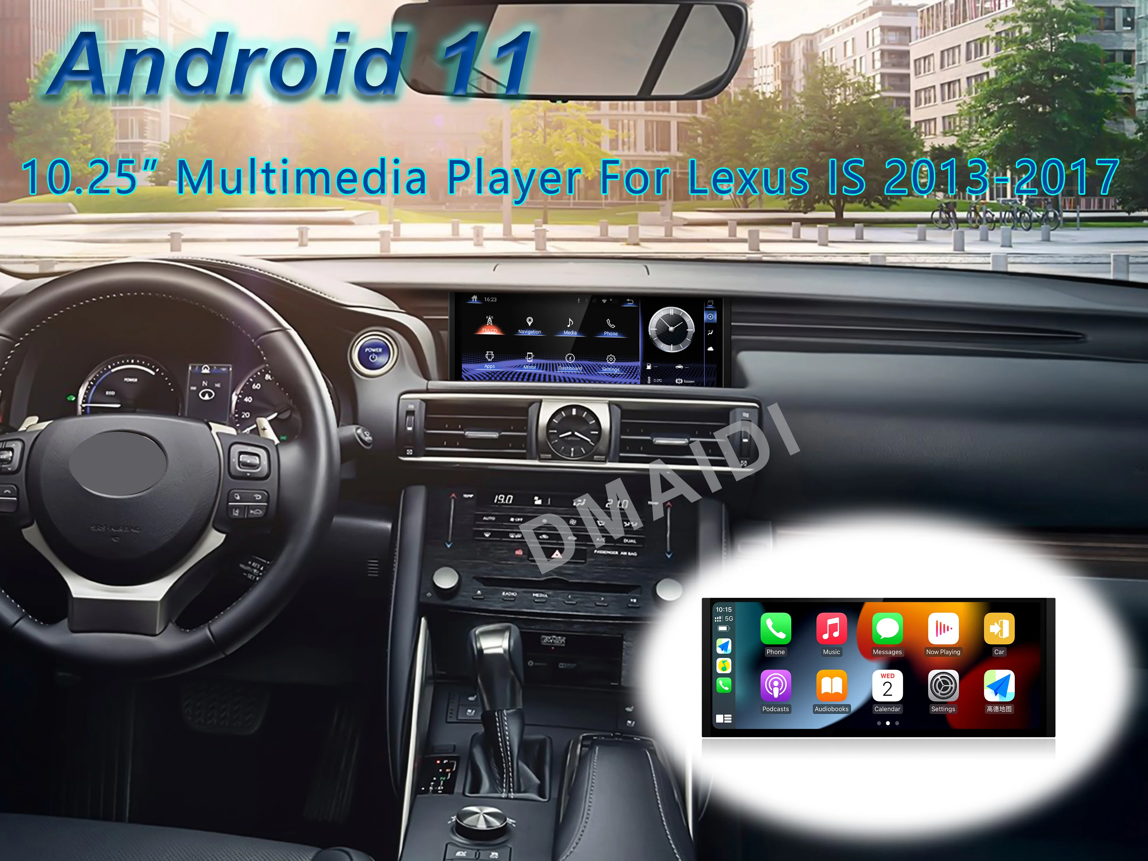 Android 11 8G 128G Car Multimedia Navigation For Lexus IS 200 250 300 350 200t 300h 2013-2017 Stereo Radio GPS Unit Touch Screen