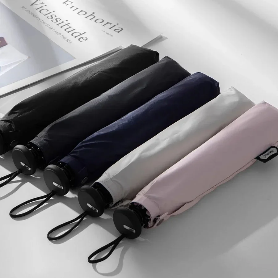 2026 Umbrella Super Light Windproof Rain Umbrella UV Protection Folding Pencil Dual Purpose Umbrella Sun Parasol Woman Gifts