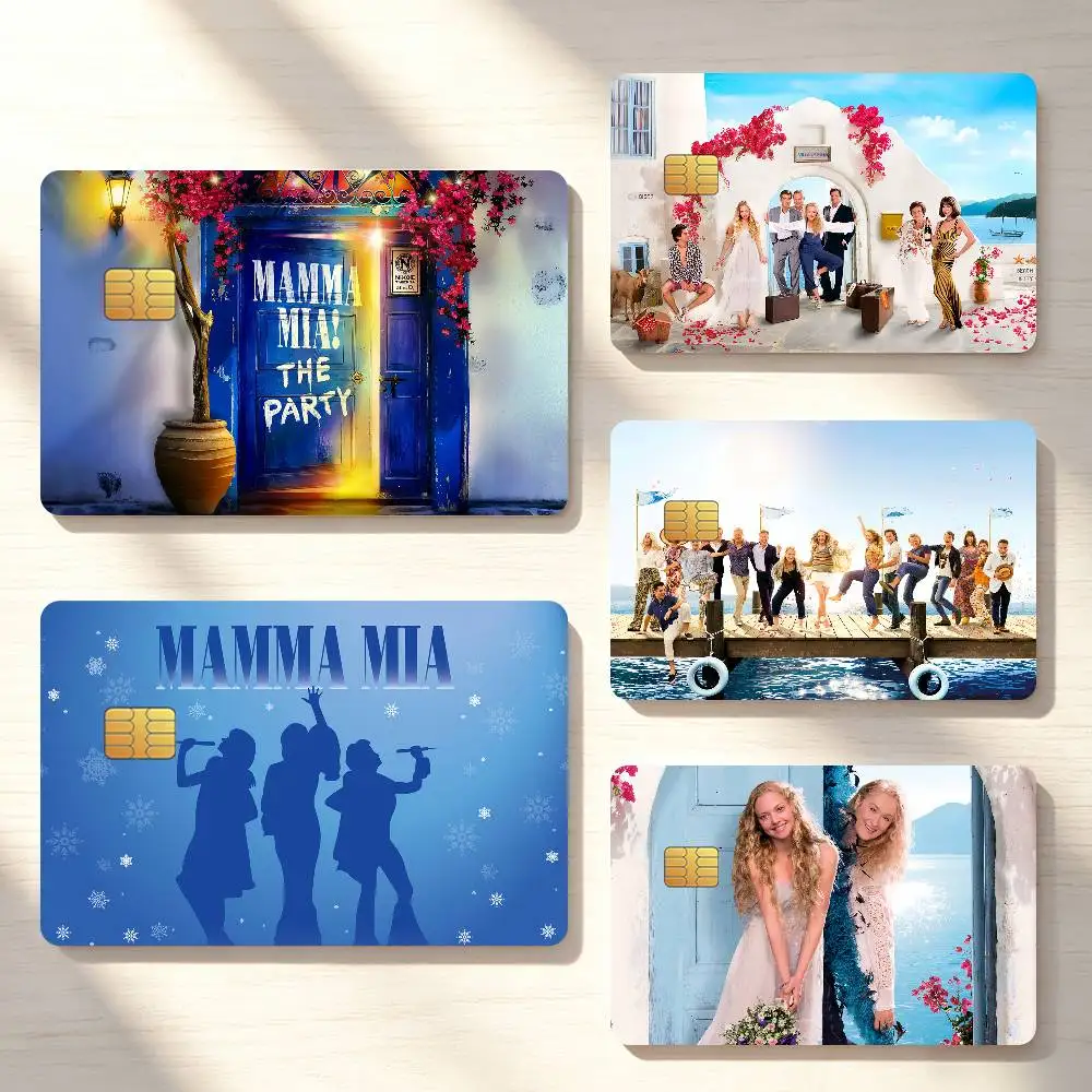 Classic Movie M-Mamma Mia Credit Card Skin Stickers For Bank Bus Metro Cards Waterproof Anti-Scratch Gift 4PCS