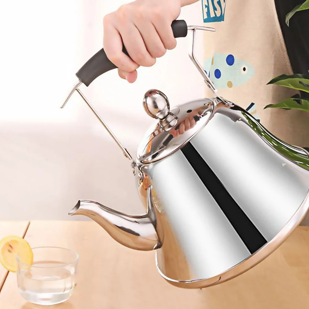 

1L Stainless Steel Heating With Strainer Practical Water Kettle For Home Office Thickened Tea Kettle Whistling Boiling Pot