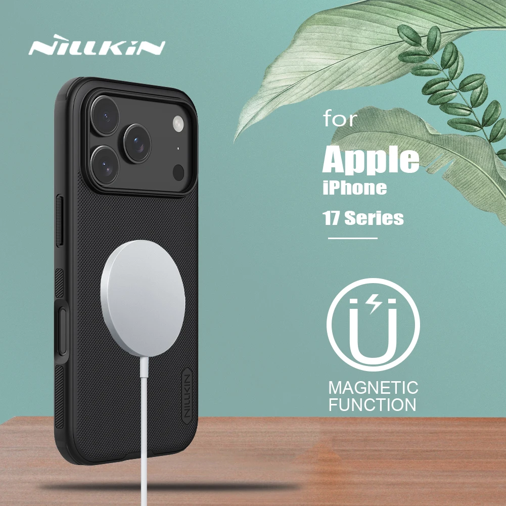 

Для iPhone 17 Pro Max/17 Air Nillkin Магнитный чехол Frosted Pro Magsafe Матовый мягкий ТПУ Жесткий ПК Задняя крышка для iPhone 17