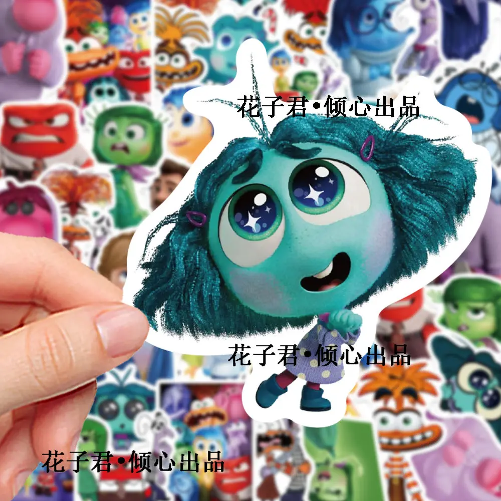 100 sztuk Inside Out 2 Naklejki Disney Kawaii Cute Anime Toys Joy Anger Envy Kubek na wodę Kreatywne dziewczyny Naklejki dekoracyjne Prezenty