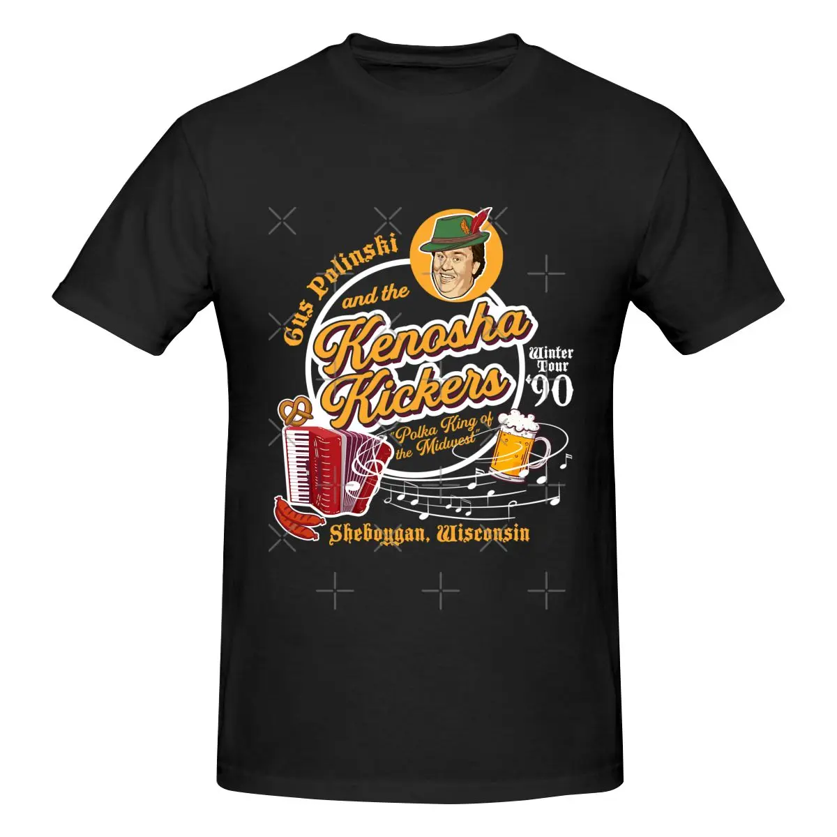 Funny Gus Polinski And The Kenosha Kickers Men's T-shirt Printed Tops are loose and slim fit Women's T-shirts