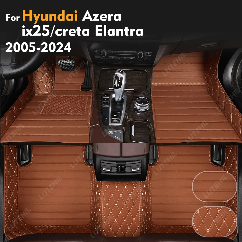 

LUTEHIL для Hyundai Azera ix25/creta Elantra 2005-2024, автомобильный напольный коврик на заказ, автомобильный ковер, аксессуары для интерьера 2023