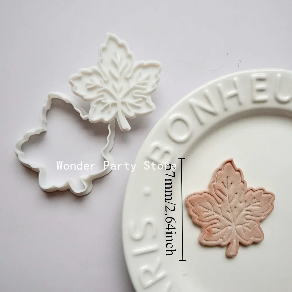3D Ahornblatt-Ausstechformen, Herbstblatt-Form, PLA-Kunststoff-Backform, Fondant-Gebäck-Kuchendekorationswerkzeuge, DIY-Backform für Kekse – Detail 9