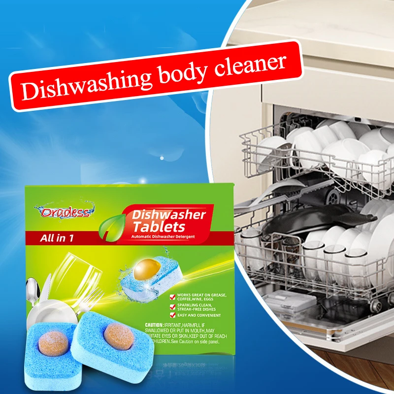 30pcs Dishwasher Cleaner Detergent Concentration Rinse Block New Powerful Effective Cleaning Agent For Household Dishwasher