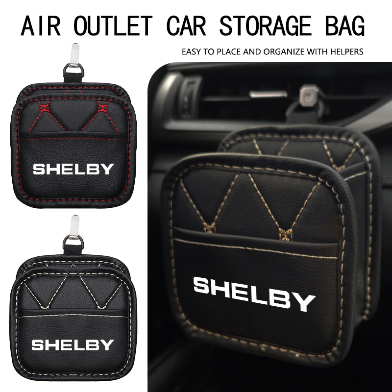 Caja de artículos diversos para coche, organizador de salpicadero, bolsa de almacenamiento para ventilación de aire, caja colgante para Ford Focus Explorer Kuga Mustang TAURUS Ghia ST Fiesta