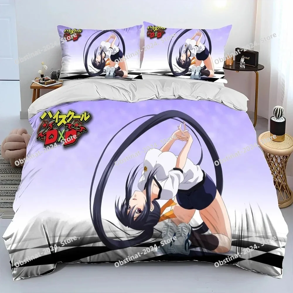 

Sexy Girl High School DxD Anime Comforter Bedding set Printed Duvet Cover Sheet Pillowcase Soft Quilt Cover Full Queen King Size