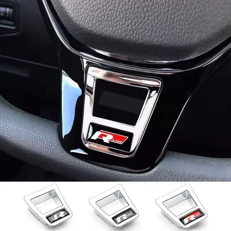 

Chrome Car Steering Wheel Decoration Cover Trim Accessories For Volkswagen VW GTI Polo Golf Passat Tiguan Arteon Taigo Caddy GTD