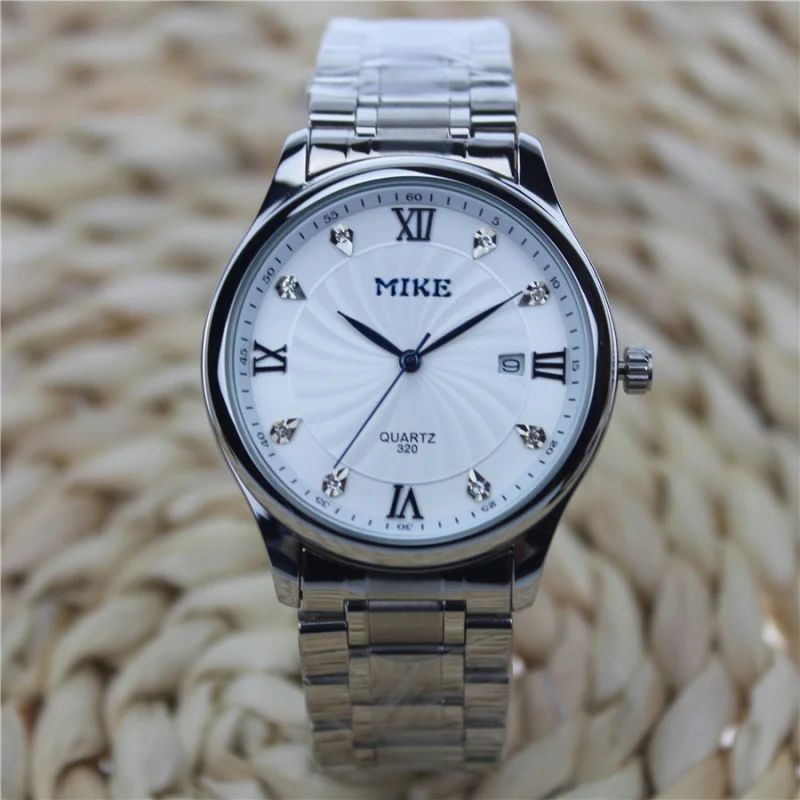 MikeMk320Business Ultra-Thin Couple Watch Steel Watch Men's and Women's Quartz Watrproof Watch Non-Mechanical