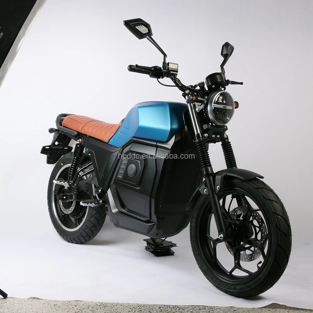 E Motorcycle Retro Design 80Ah Lithium Battery 5000W Rear Motor Electric Moped Bold Shock Absorption Electric Bike for Sale