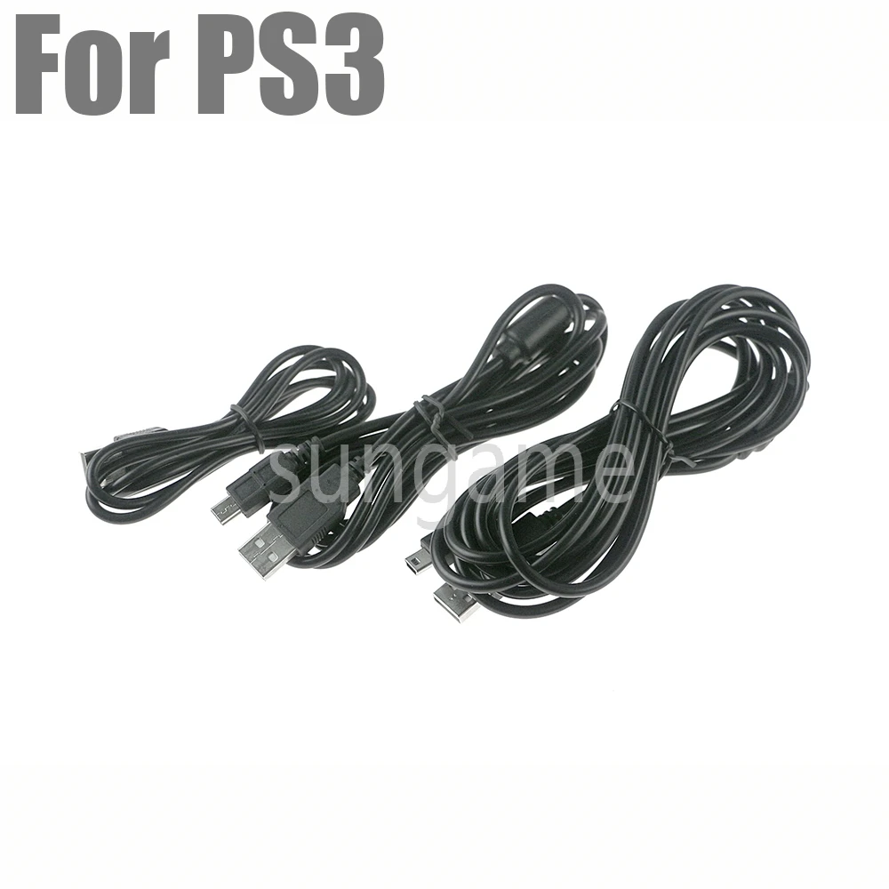 10pcs 1/1.8/3 Meters USB Charger Power Cable Cord For Sony PS3 Handle Controller